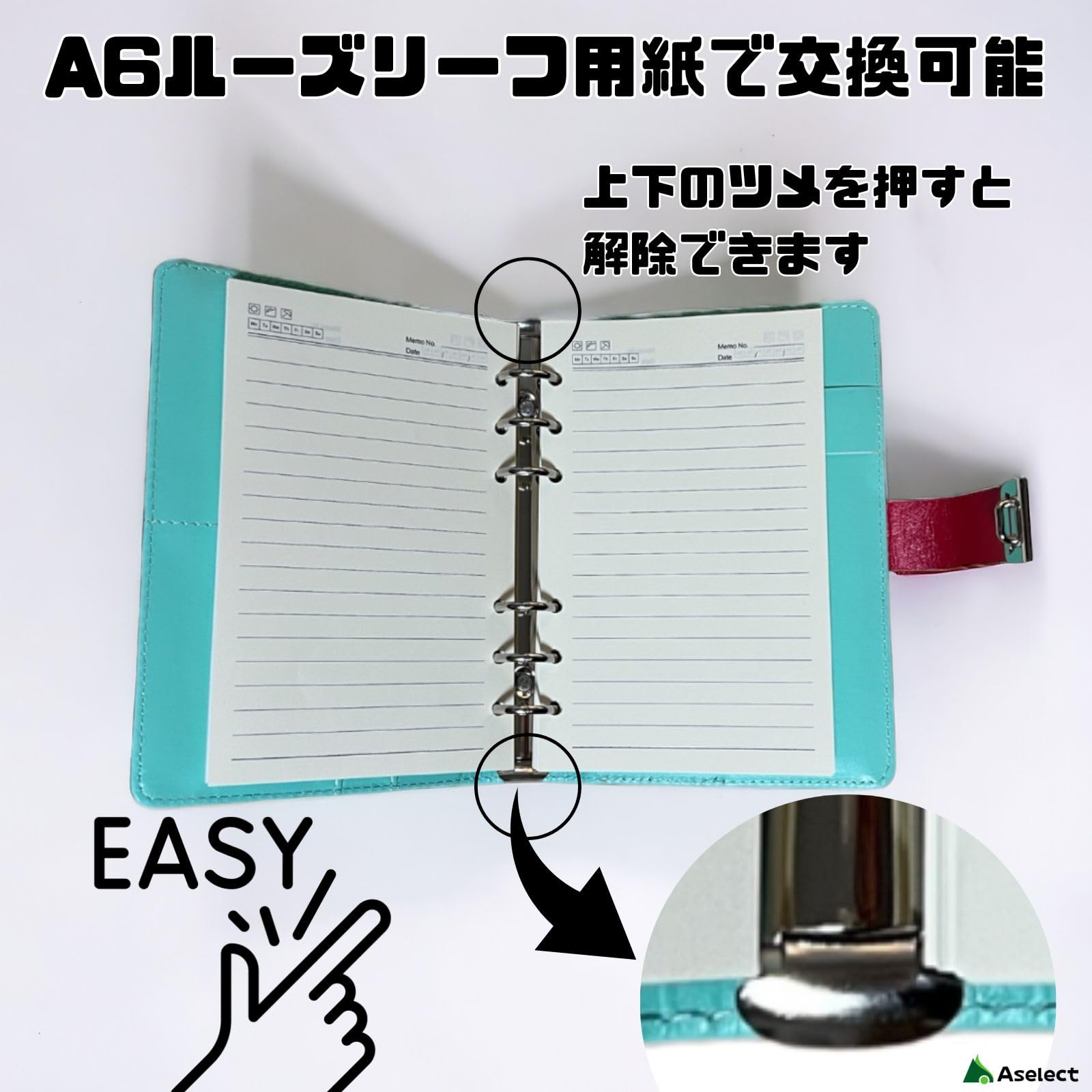 Amazon.co.jp: Aselect 鍵付き手帳 鍵付き日記帳 鍵付きノート